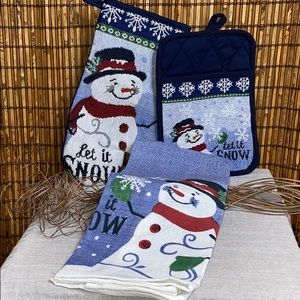 Snowman Kitchen Towel Set